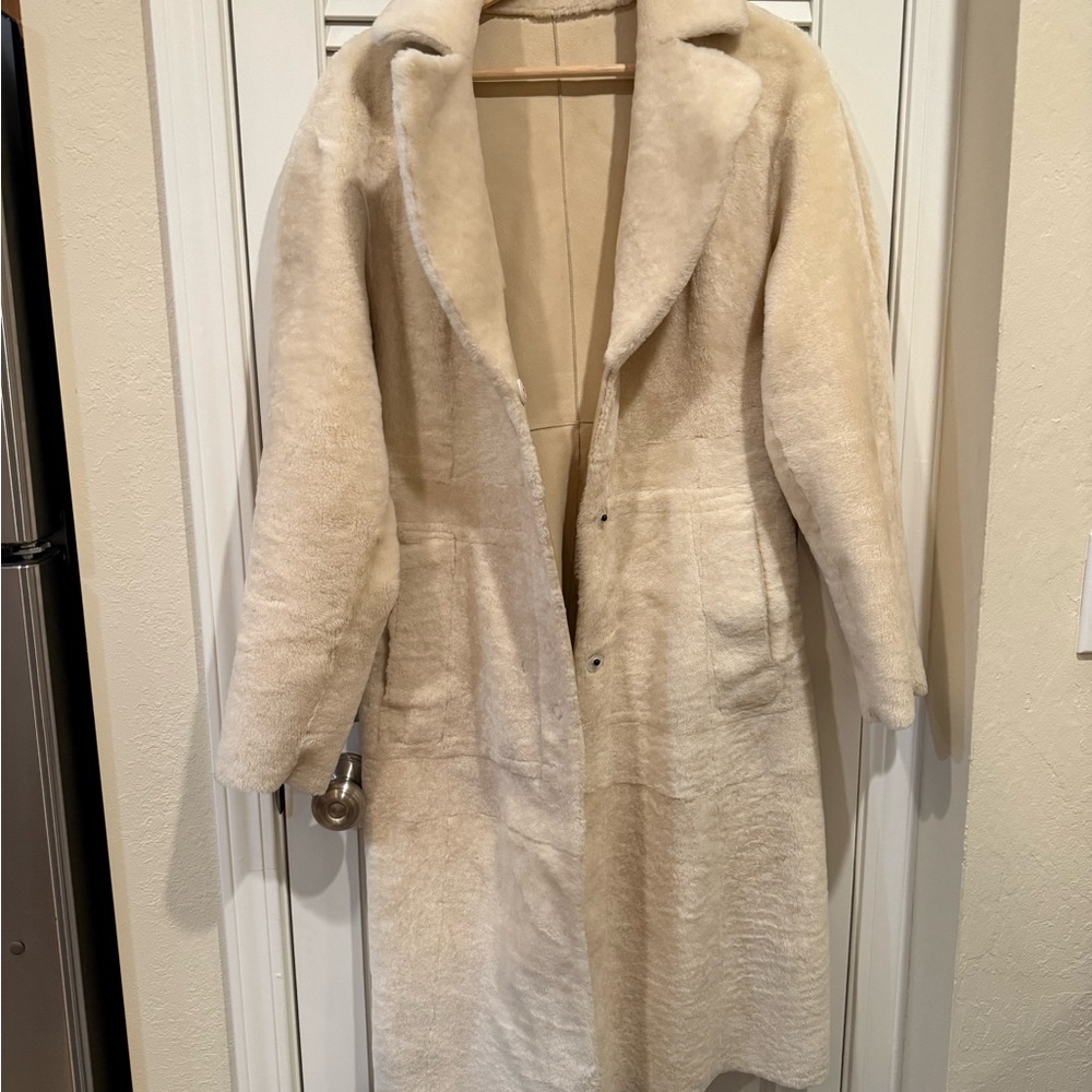 DROme Cream Lamb Coat